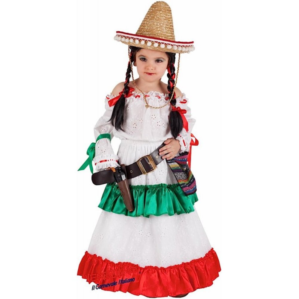 Veneziano Deluxe Carmensita Senorita Mexican Dancer Girls Costume Dress